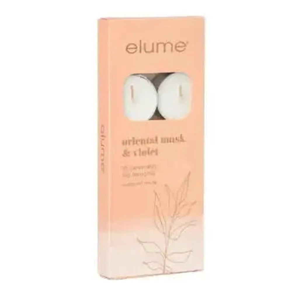 Oriental Musk & Violet Tealights 10 Pack by Elume-Candles2go