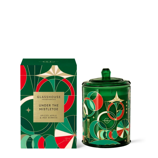 PRE-ORDER ONLINE Christmas Limited Edition Under The Mistletoe 380g Candle by Glasshouse Fragrances-Candles2go