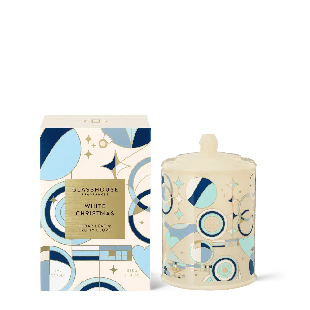 PRE-ORDER ONLINE Christmas Limited Edition White Christmas 380g Candle by Glasshouse Fragrances-Candles2go