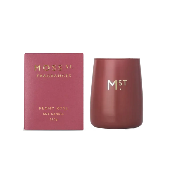Peony Rose 320g Candle by Moss St Fragrances-Candles2go
