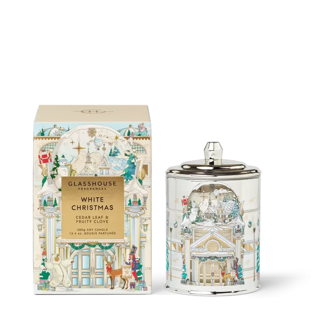 Pre-Order Only - Christmas Limited Edition Glasshouse White Christmas 380g Candle 2025