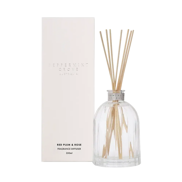 Red Plum and Rose Diffuser 350ml by Peppermint Grove-Candles2go