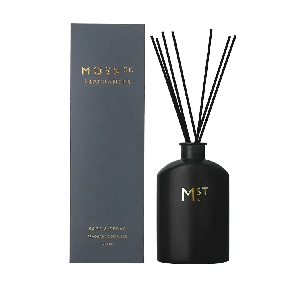 Sage and Cedar 275ml Reed Diffuser by Moss St Fragrances-Candles2go