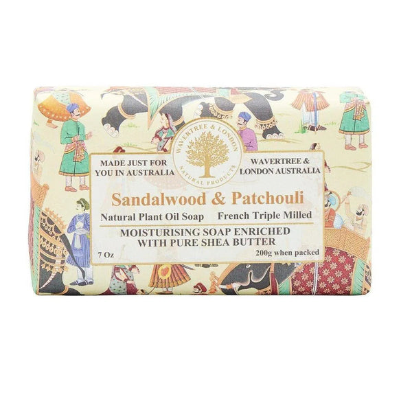 Sandalwood and Patchouli Soap 200g by Wavertree and London-Candles2go