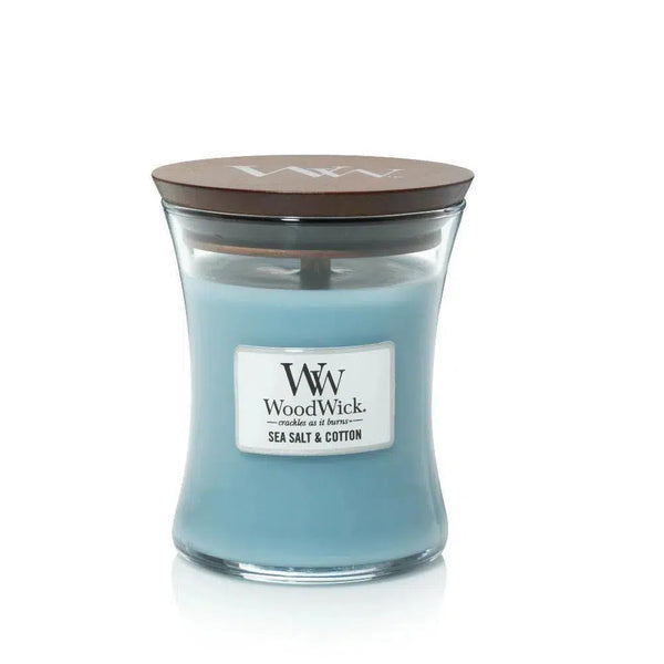 Sea Salt and Cotton 275g Jar by Woodwick Candle Discontinued In Medium Size-Candles2go