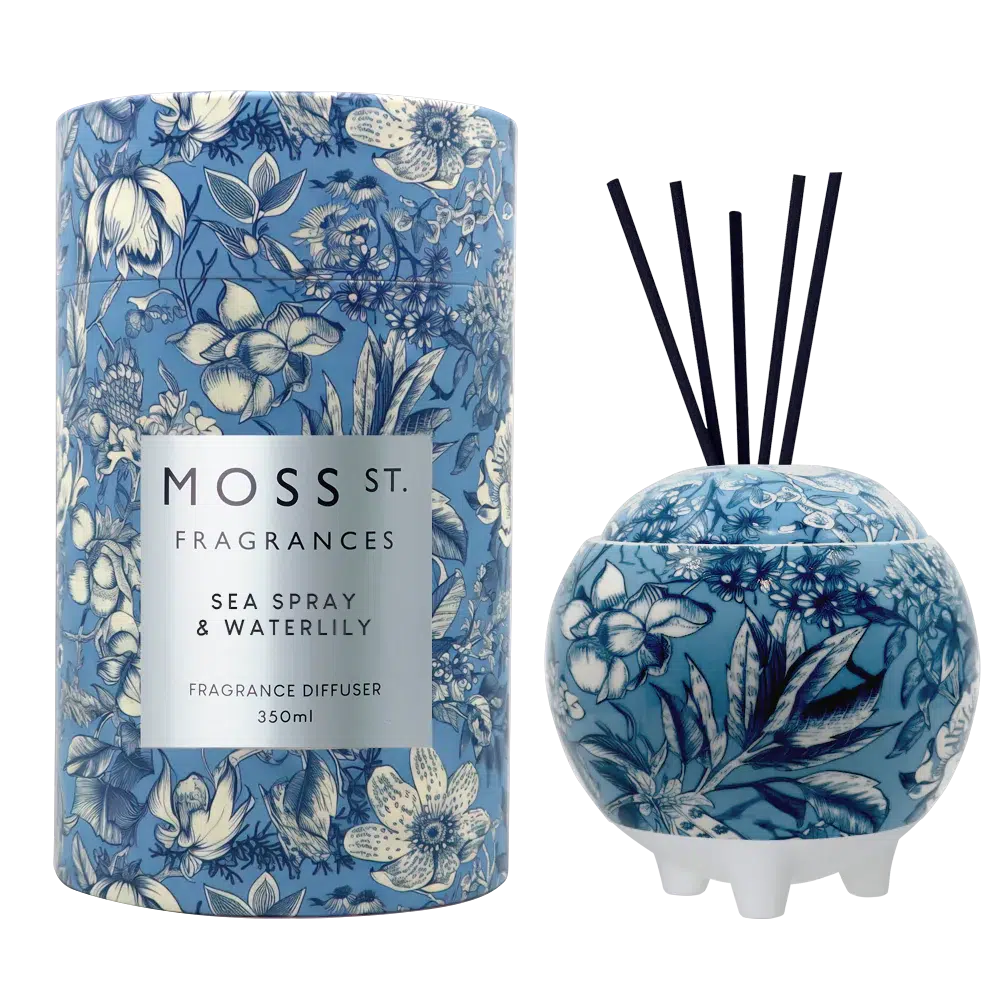 Sea Spray & Waterlily 350ml Ceramic Diffuser by Moss St Ceramics-Candles2go