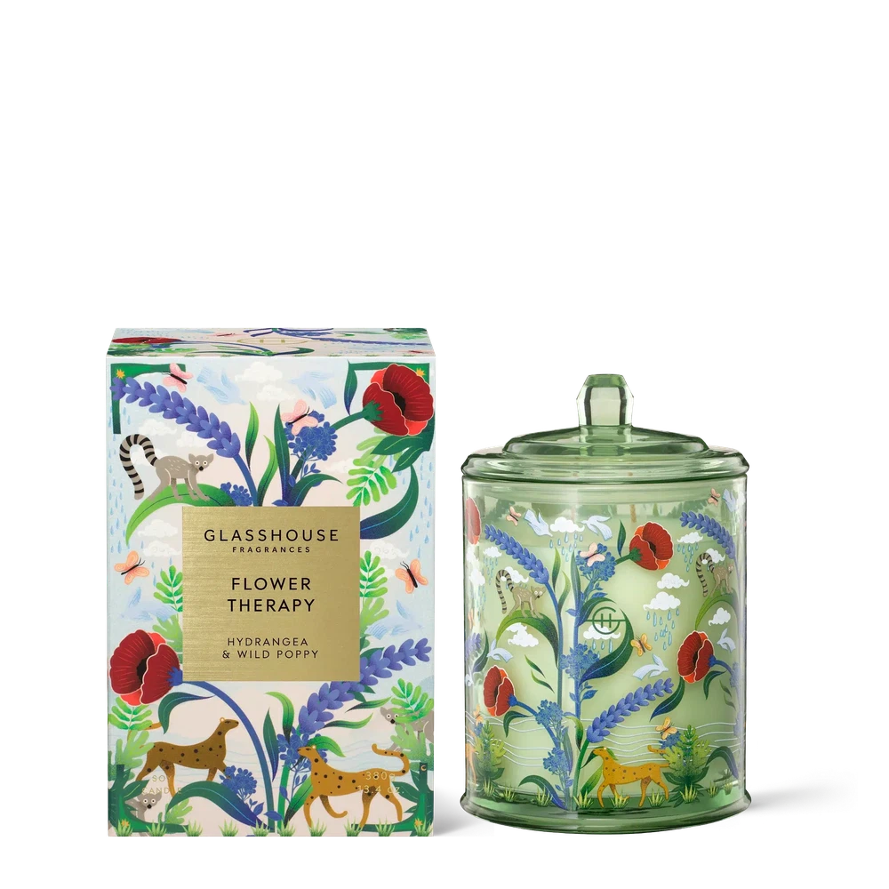 Summer Refresh Limited Edition Flower Therapy 380g Candle by Glasshouse Fragrances