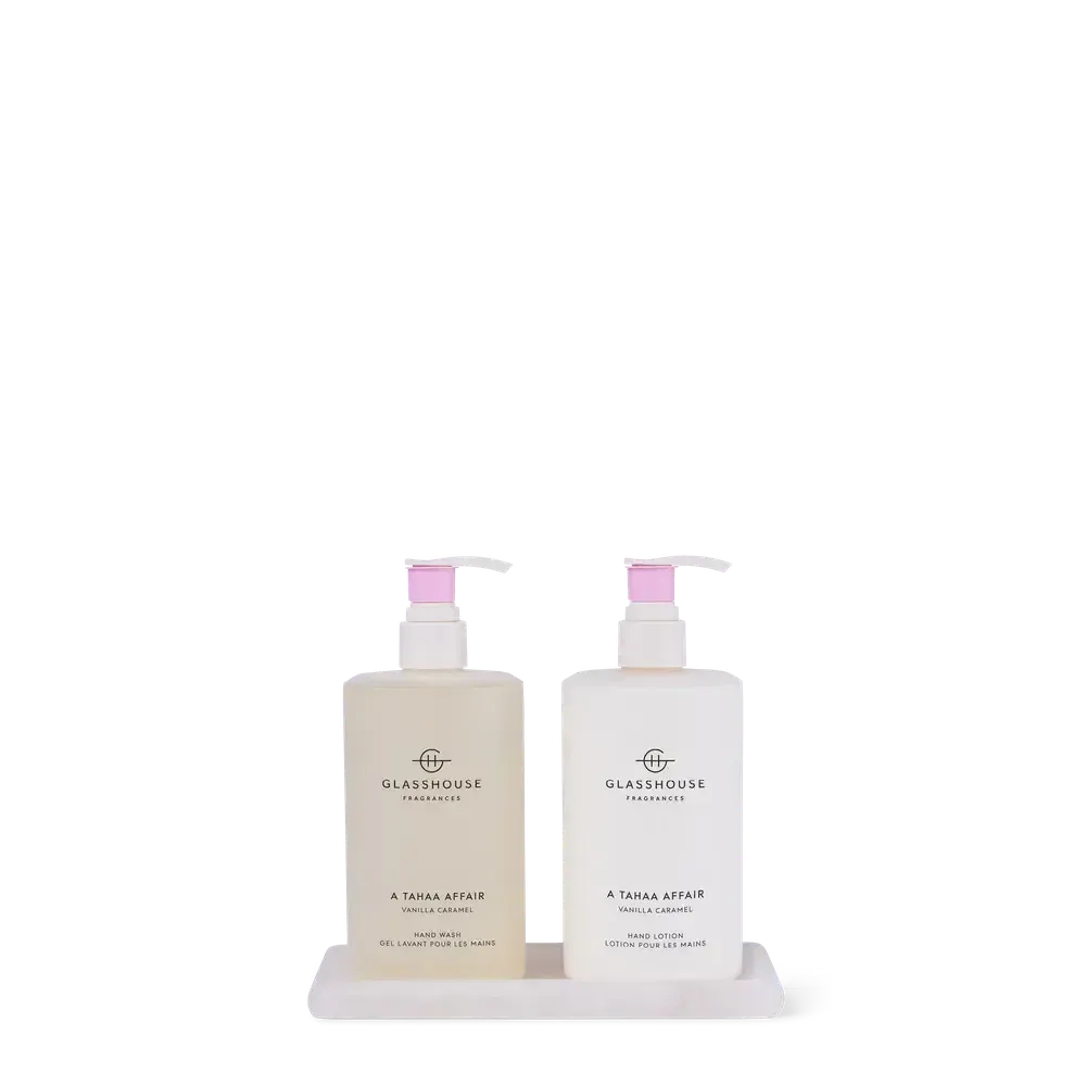 Tahaa Affair Hand Care Duo with Tray by Glasshouse Fragrances-Candles2go