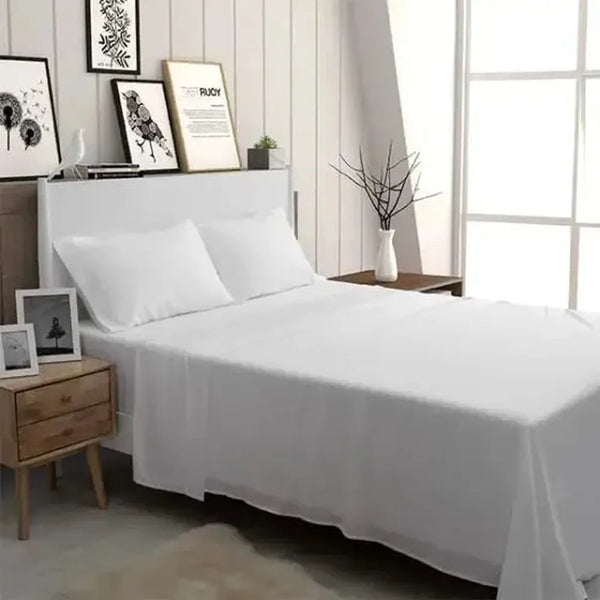Tencel White Sheet Set 40cm Depth Double-Candles2go