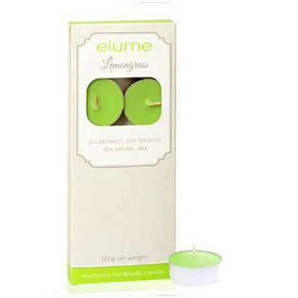 Thai Lemongrass Tealights 10 Pack by Elume-Candles2go