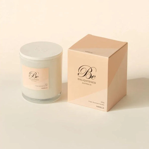 Vanilla 420g Triple Scented Candle by Be Enlightened-Candles2go