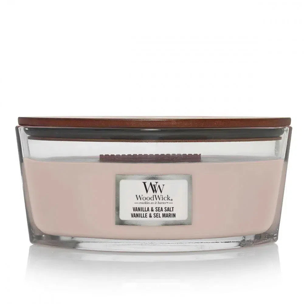 Vanilla Sea Salt Ellipse 453g Woodwick-Candles2go