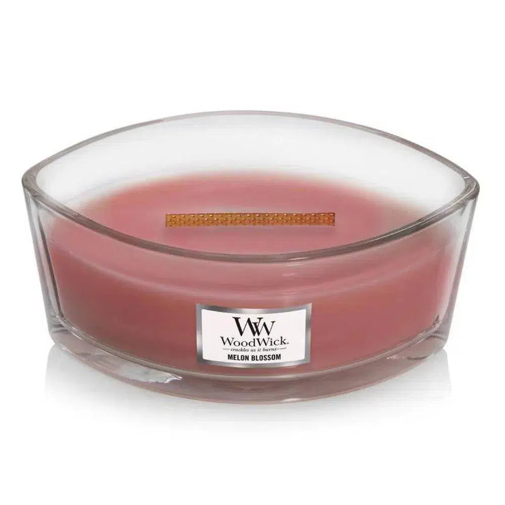 Woodwick Melon Blossom 453g Ellipse Candle-Candles2go